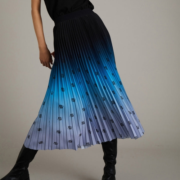 Ombre Pleated Skirt